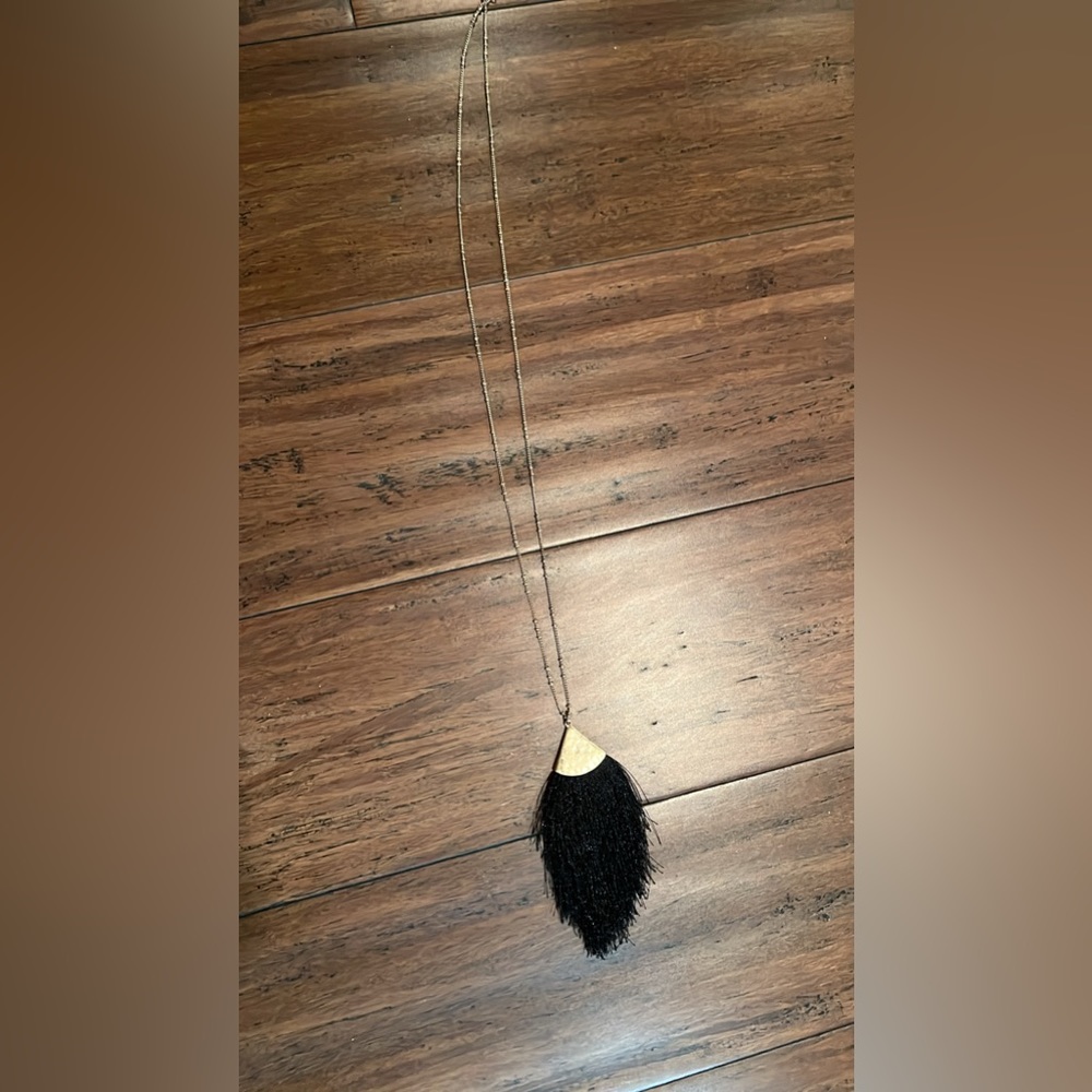 Elegant Black Tassel Necklace